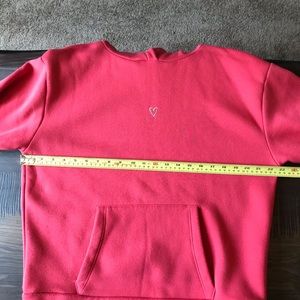 topshop glitter heart hoodie